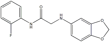 2-(2H-1,3-benzodioxol-5-ylamino)-N-(2-fluorophenyl)acetamide Struktur