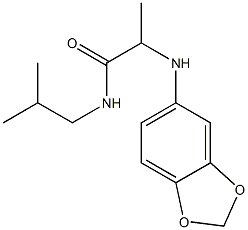 2-(2H-1,3-benzodioxol-5-ylamino)-N-(2-methylpropyl)propanamide Struktur