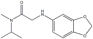 2-(2H-1,3-benzodioxol-5-ylamino)-N-methyl-N-(propan-2-yl)acetamide Struktur