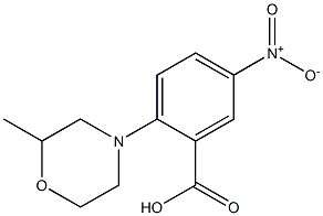 2-(2-methylmorpholin-4-yl)-5-nitrobenzoic acid Struktur