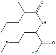 2-(2-methylpentanamido)-4-(methylsulfanyl)butanoic acid Struktur