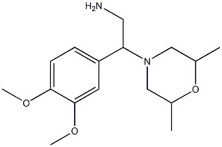 2-(3,4-dimethoxyphenyl)-2-(2,6-dimethylmorpholin-4-yl)ethanamine Struktur