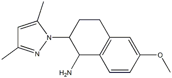 2-(3,5-dimethyl-1H-pyrazol-1-yl)-6-methoxy-1,2,3,4-tetrahydronaphthalen-1-amine Struktur