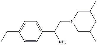 2-(3,5-dimethylpiperidin-1-yl)-1-(4-ethylphenyl)ethan-1-amine Struktur