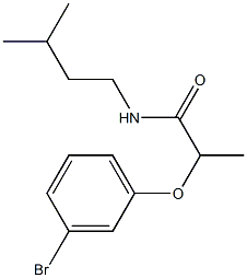 2-(3-bromophenoxy)-N-(3-methylbutyl)propanamide Struktur