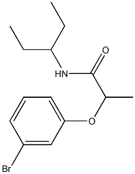 2-(3-bromophenoxy)-N-(pentan-3-yl)propanamide Struktur