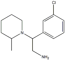 2-(3-chlorophenyl)-2-(2-methylpiperidin-1-yl)ethanamine Struktur