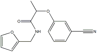 2-(3-cyanophenoxy)-N-(furan-2-ylmethyl)propanamide Struktur