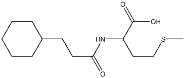 2-(3-cyclohexylpropanamido)-4-(methylsulfanyl)butanoic acid Struktur