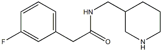 2-(3-fluorophenyl)-N-(piperidin-3-ylmethyl)acetamide Struktur