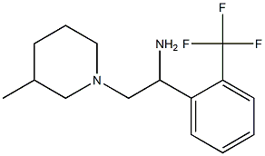 2-(3-methylpiperidin-1-yl)-1-[2-(trifluoromethyl)phenyl]ethanamine Struktur