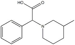 2-(3-methylpiperidin-1-yl)-2-phenylacetic acid Struktur