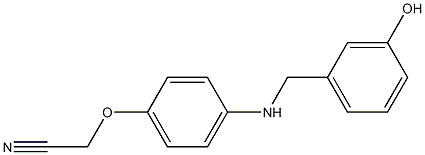 2-(4-{[(3-hydroxyphenyl)methyl]amino}phenoxy)acetonitrile Struktur