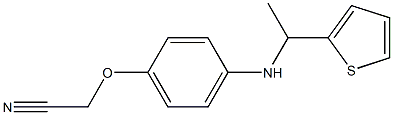 2-(4-{[1-(thiophen-2-yl)ethyl]amino}phenoxy)acetonitrile Struktur