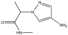 2-(4-amino-1H-pyrazol-1-yl)-N-methylpropanamide Struktur