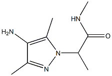 2-(4-amino-3,5-dimethyl-1H-pyrazol-1-yl)-N-methylpropanamide Struktur