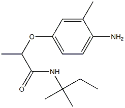 2-(4-amino-3-methylphenoxy)-N-(2-methylbutan-2-yl)propanamide Struktur