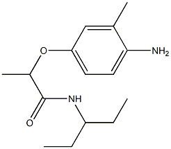 2-(4-amino-3-methylphenoxy)-N-(pentan-3-yl)propanamide Struktur