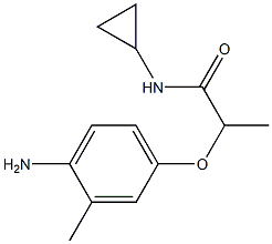 2-(4-amino-3-methylphenoxy)-N-cyclopropylpropanamide Struktur