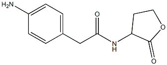 2-(4-aminophenyl)-N-(2-oxooxolan-3-yl)acetamide Struktur