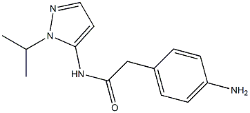 2-(4-aminophenyl)-N-[1-(propan-2-yl)-1H-pyrazol-5-yl]acetamide Struktur