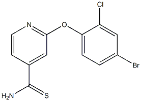 2-(4-bromo-2-chlorophenoxy)pyridine-4-carbothioamide Struktur