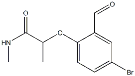 2-(4-bromo-2-formylphenoxy)-N-methylpropanamide Struktur