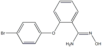 2-(4-bromophenoxy)-N'-hydroxybenzene-1-carboximidamide Struktur