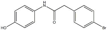 2-(4-bromophenyl)-N-(4-hydroxyphenyl)acetamide Struktur