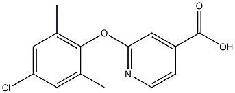 2-(4-chloro-2,6-dimethylphenoxy)pyridine-4-carboxylic acid Struktur