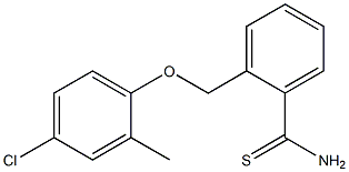 2-(4-chloro-2-methylphenoxymethyl)benzene-1-carbothioamide Struktur