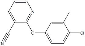 2-(4-chloro-3-methylphenoxy)pyridine-3-carbonitrile Struktur