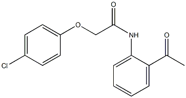 2-(4-chlorophenoxy)-N-(2-acetylphenyl)acetamide Struktur