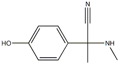 2-(4-hydroxyphenyl)-2-(methylamino)propanenitrile Struktur