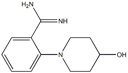 2-(4-hydroxypiperidin-1-yl)benzene-1-carboximidamide Struktur