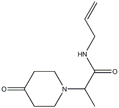 2-(4-oxopiperidin-1-yl)-N-(prop-2-en-1-yl)propanamide Struktur