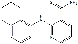 2-(5,6,7,8-tetrahydronaphthalen-1-ylamino)pyridine-3-carbothioamide Struktur