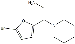 2-(5-bromo-2-furyl)-2-(2-methylpiperidin-1-yl)ethanamine Struktur