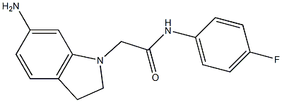 2-(6-amino-2,3-dihydro-1H-indol-1-yl)-N-(4-fluorophenyl)acetamide Struktur