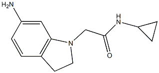 2-(6-amino-2,3-dihydro-1H-indol-1-yl)-N-cyclopropylacetamide Struktur