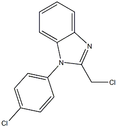 2-(chloromethyl)-1-(4-chlorophenyl)-1H-1,3-benzodiazole Struktur