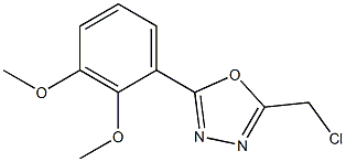 2-(chloromethyl)-5-(2,3-dimethoxyphenyl)-1,3,4-oxadiazole Struktur