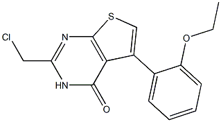 2-(chloromethyl)-5-(2-ethoxyphenyl)-3H,4H-thieno[2,3-d]pyrimidin-4-one Struktur