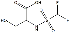 2-(difluoromethane)sulfonamido-3-hydroxypropanoic acid Struktur