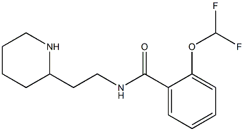 2-(difluoromethoxy)-N-(2-piperidin-2-ylethyl)benzamide Struktur