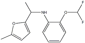 2-(difluoromethoxy)-N-[1-(5-methylfuran-2-yl)ethyl]aniline Struktur