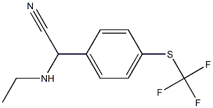 2-(ethylamino)-2-{4-[(trifluoromethyl)sulfanyl]phenyl}acetonitrile Struktur