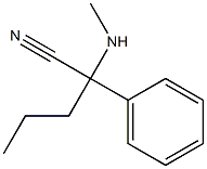 2-(methylamino)-2-phenylpentanenitrile Struktur