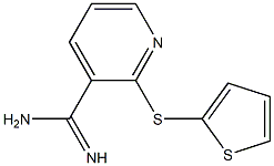 2-(thiophen-2-ylsulfanyl)pyridine-3-carboximidamide Struktur