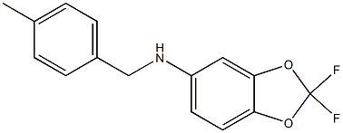 2,2-difluoro-N-[(4-methylphenyl)methyl]-2H-1,3-benzodioxol-5-amine Struktur